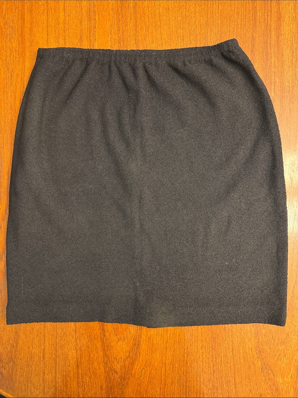 St. John Black Knit Pencil Skirt